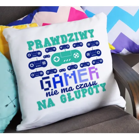 Poduszka dla gracza GAMER Nie ma czasu na głupoty